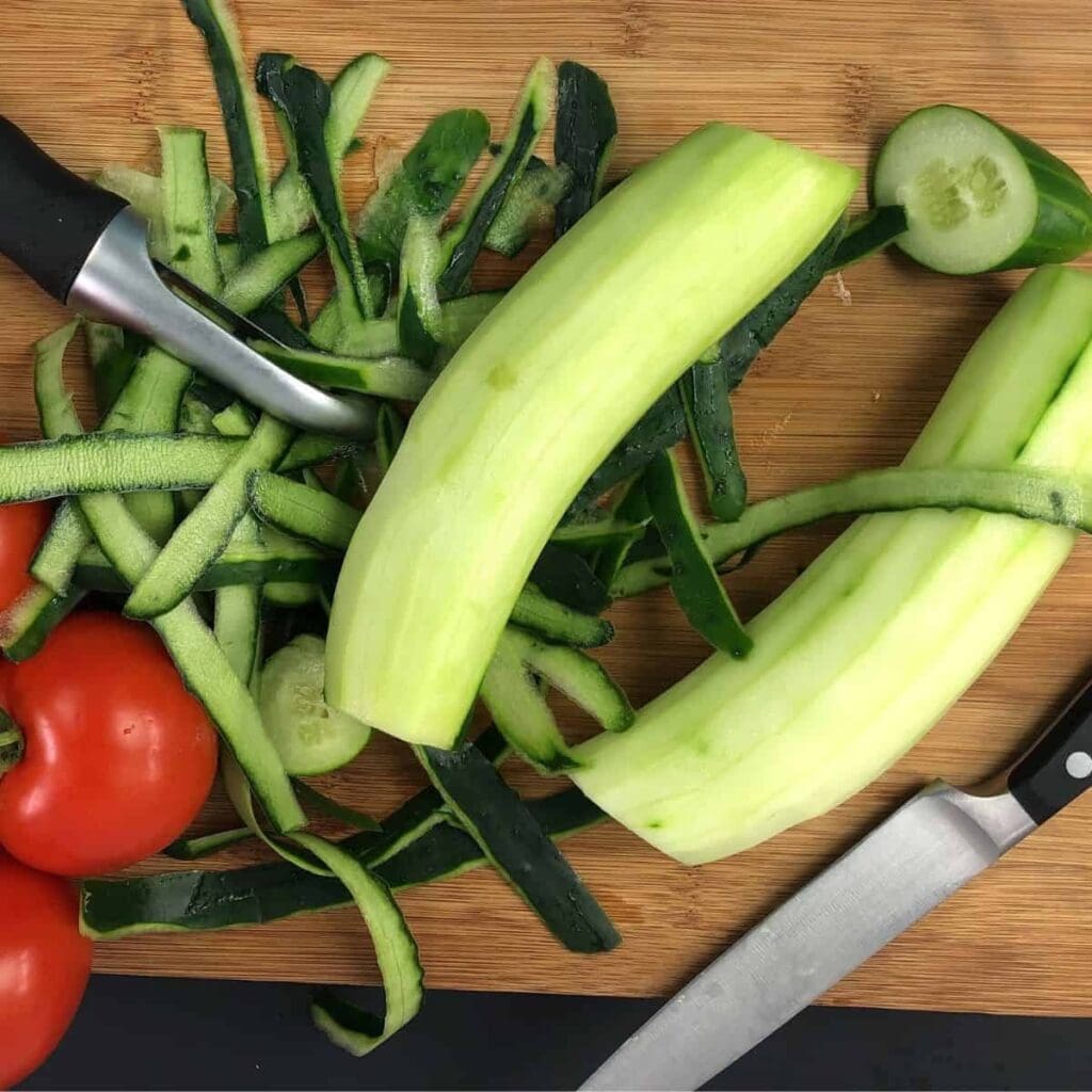 How to Peel  a Cucumber Quickly and Easily