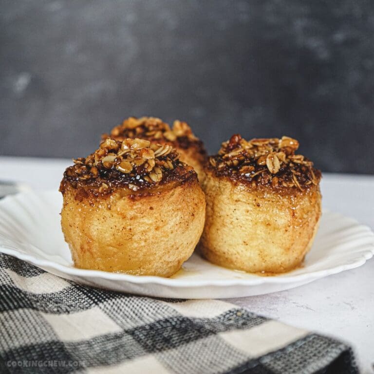 Air Fryer Baked Apples With Cinnamon Oat Stuffing