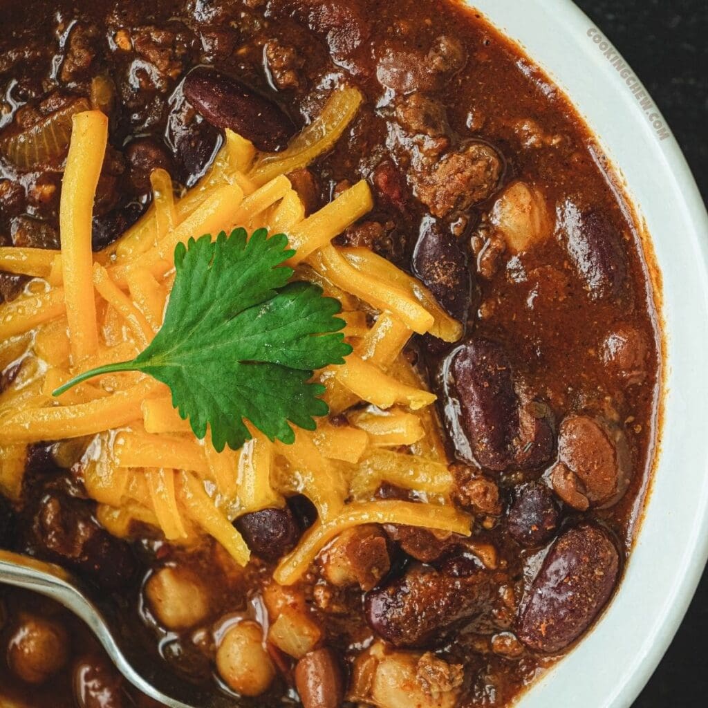 Hearty, Mild 3 Bean Chili Recipe