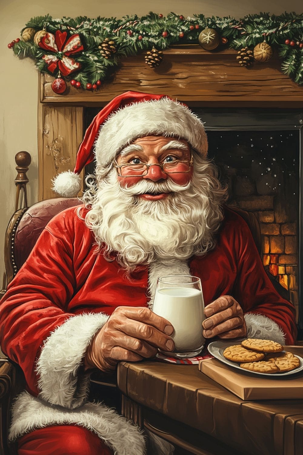 Checking milk freshness left out for Santa.