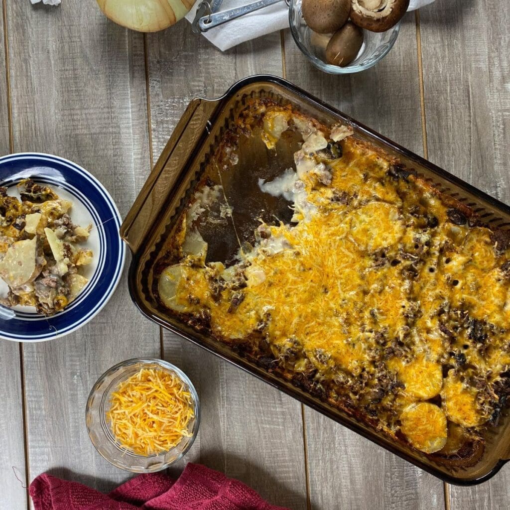 Ground Beef Casserole With Potatoes (Super Easy Dinner)