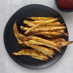 Delicious and crispy air fryer sweet potato fries, easy to make at home.