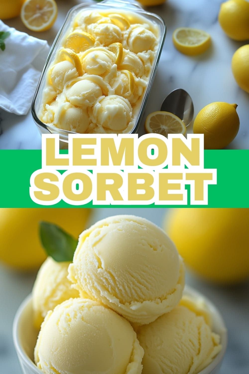 Refreshing Lemon Sorbet Recipe – Easy and Homemade