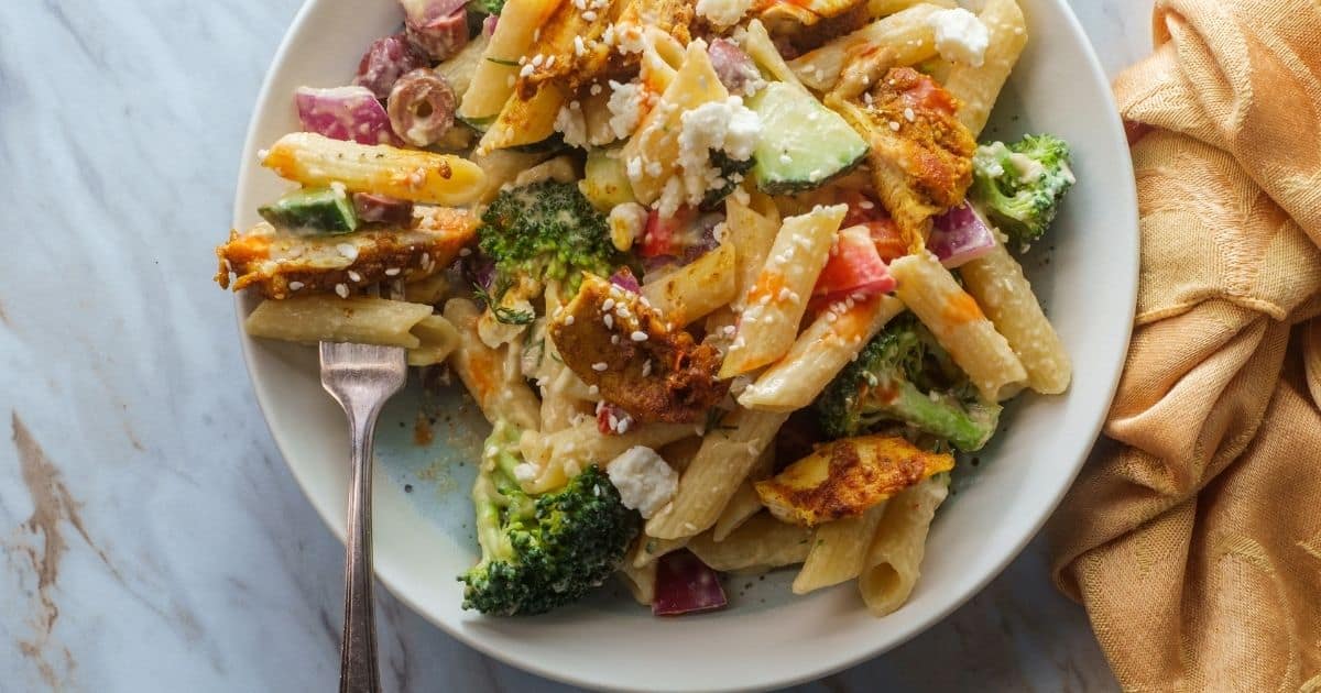 hummus on pasta