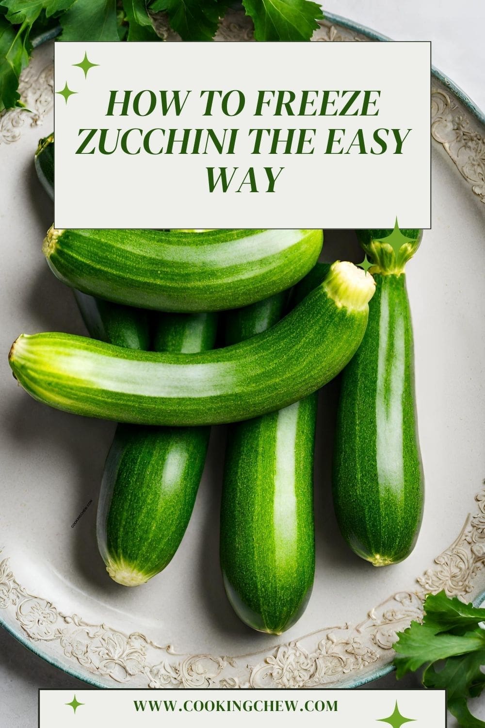 A photo of zucchinis on a plate.