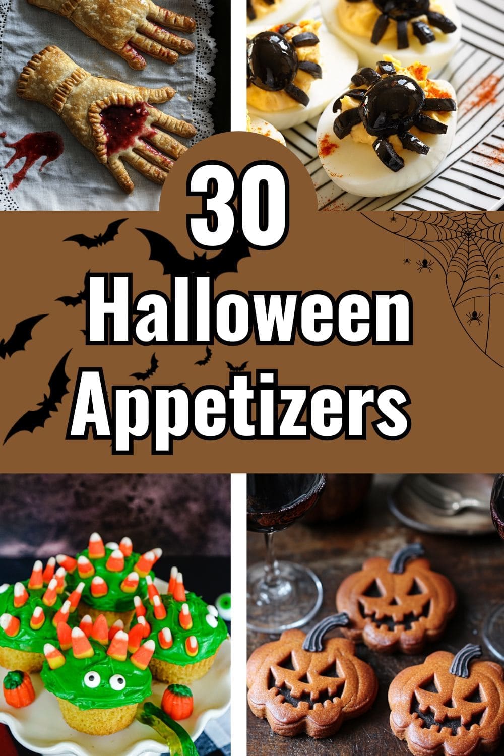 Selection of the best Halloween appetizers for parties.