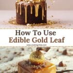 Edible gold leaf used to create stunning golden appetizers, perfect for party food and elegant dishes