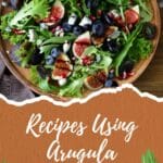 Arugula salad with figs and blue cheese.