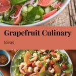 A close-up view of two grapefruit salads.
