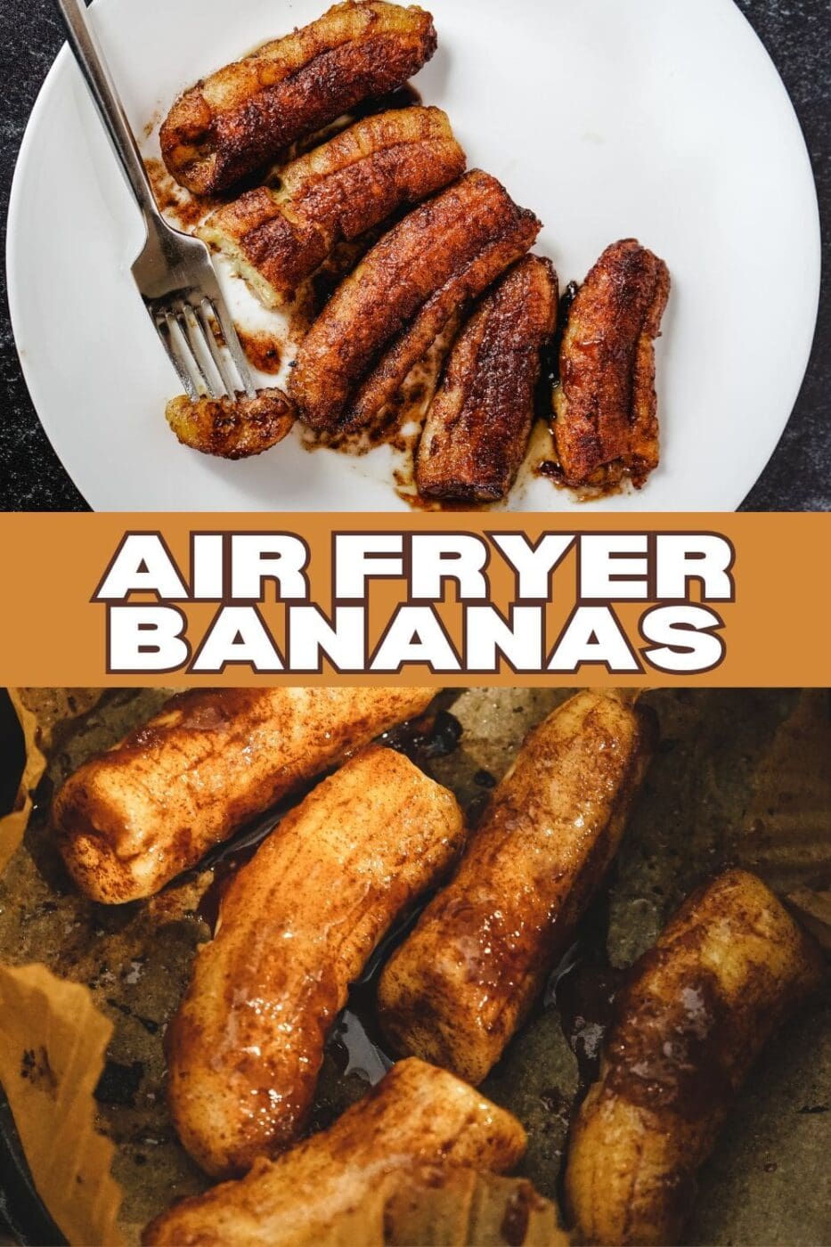 Slices of air-fried bananas topped with coconut flakes and a drizzle of honey.