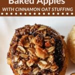 Best air fryer baked apples recipe with cinnamon oat stuffing