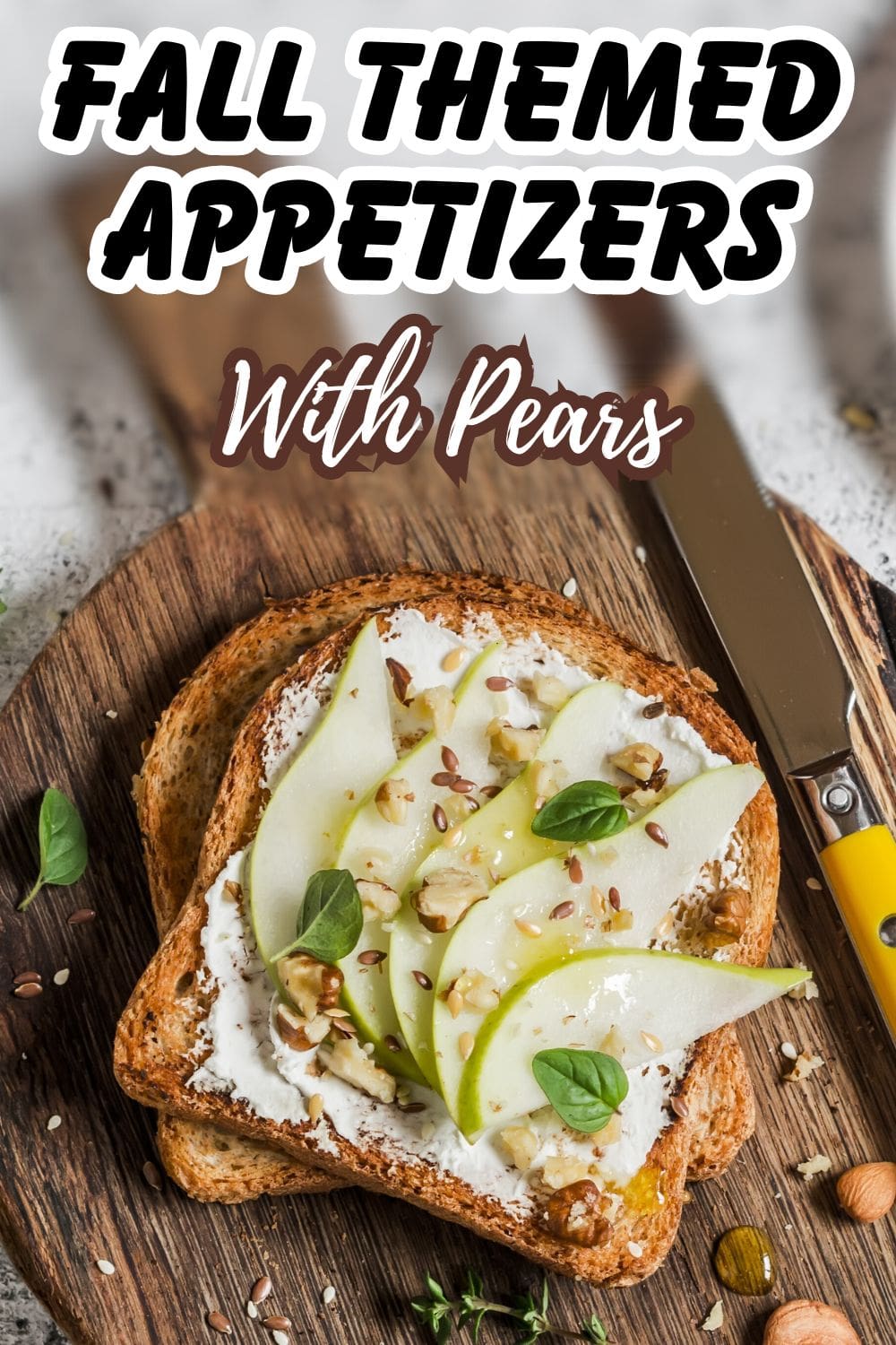Delicious and easy pear appetizers perfect for fall parties and autumn-themed gatherings.