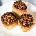 Easy fall air fryer baked apples with cinnamon oat stuffing
