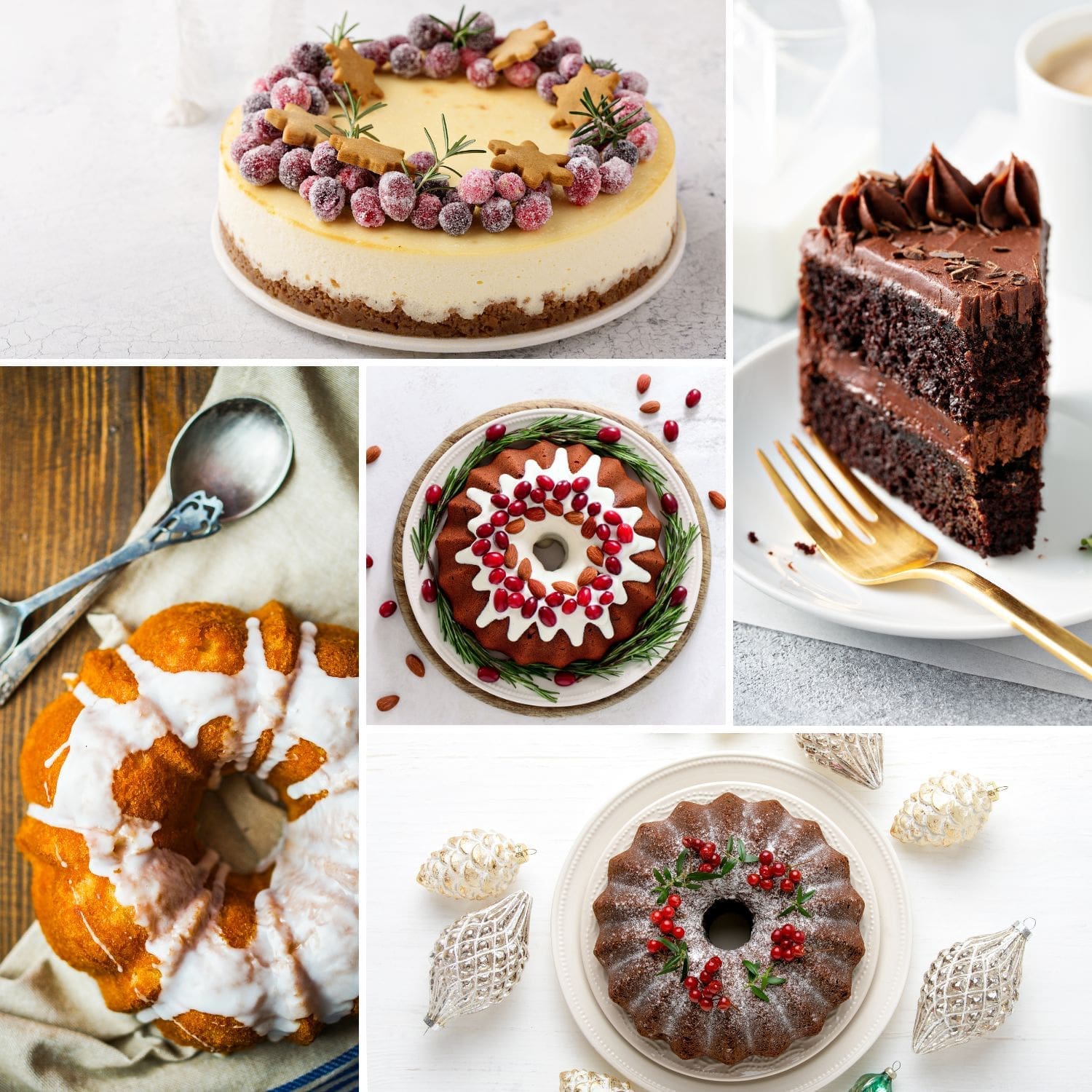 A decadent and festive Christmas fruitcake, beautifully decorated with holly and white icing.