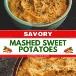 Savory mashed sweet potatoes recipe for Christmas dinner