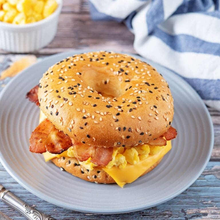 How To Reheat A Bacon, Egg, And Cheese Bagel In An Air Fryer