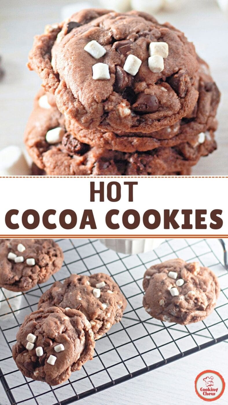 The best hot cocoa cookies recipe featuring soft cookies and gooey marshmallows.