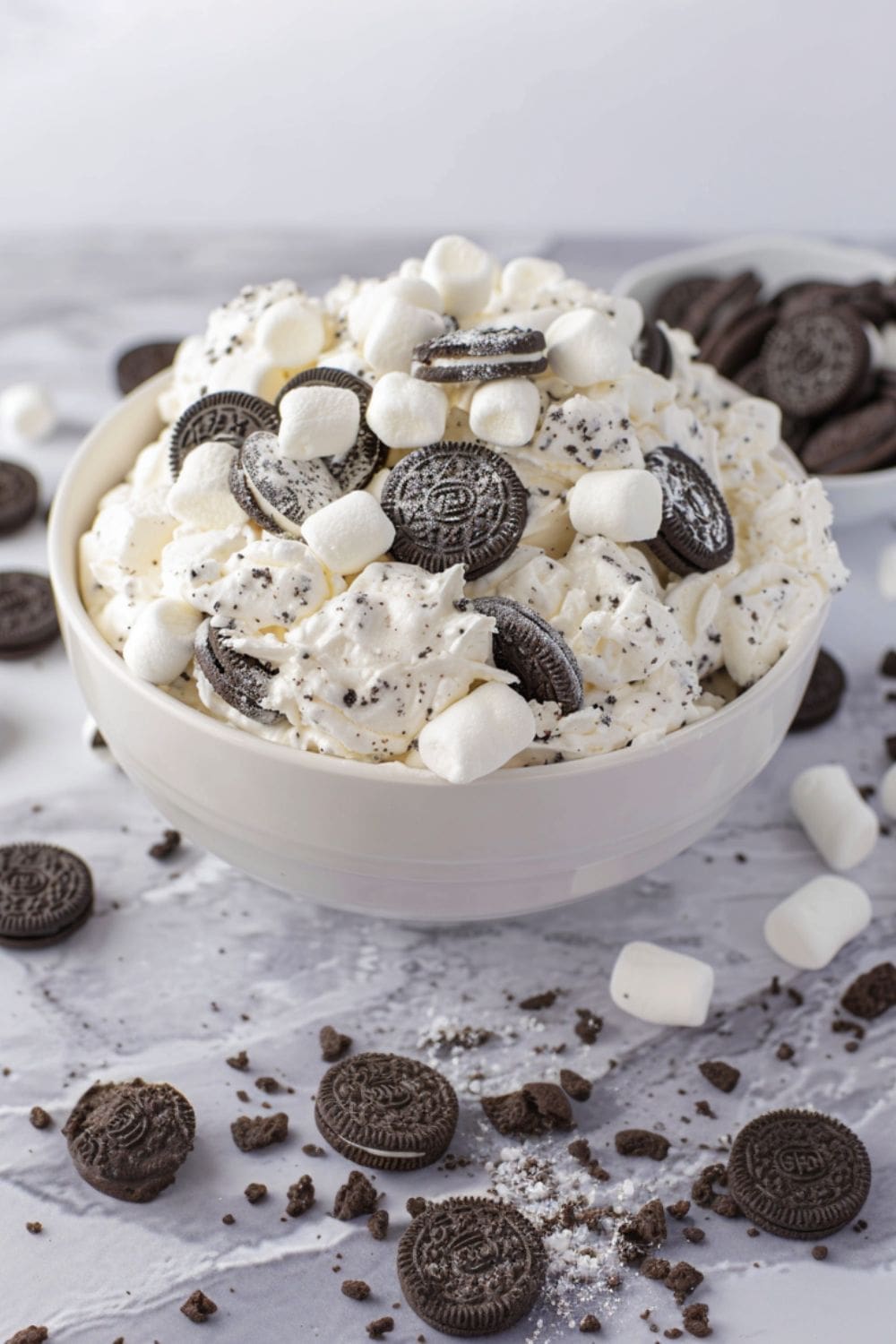 A delicious Oreo cookie dessert ready to be enjoyed. 