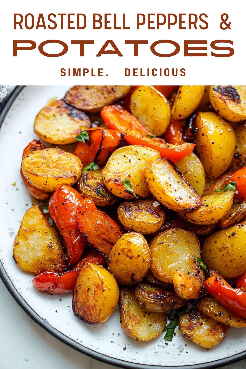Easy Roasted Bell Peppers and Potatoes with Just 3 Ingredients