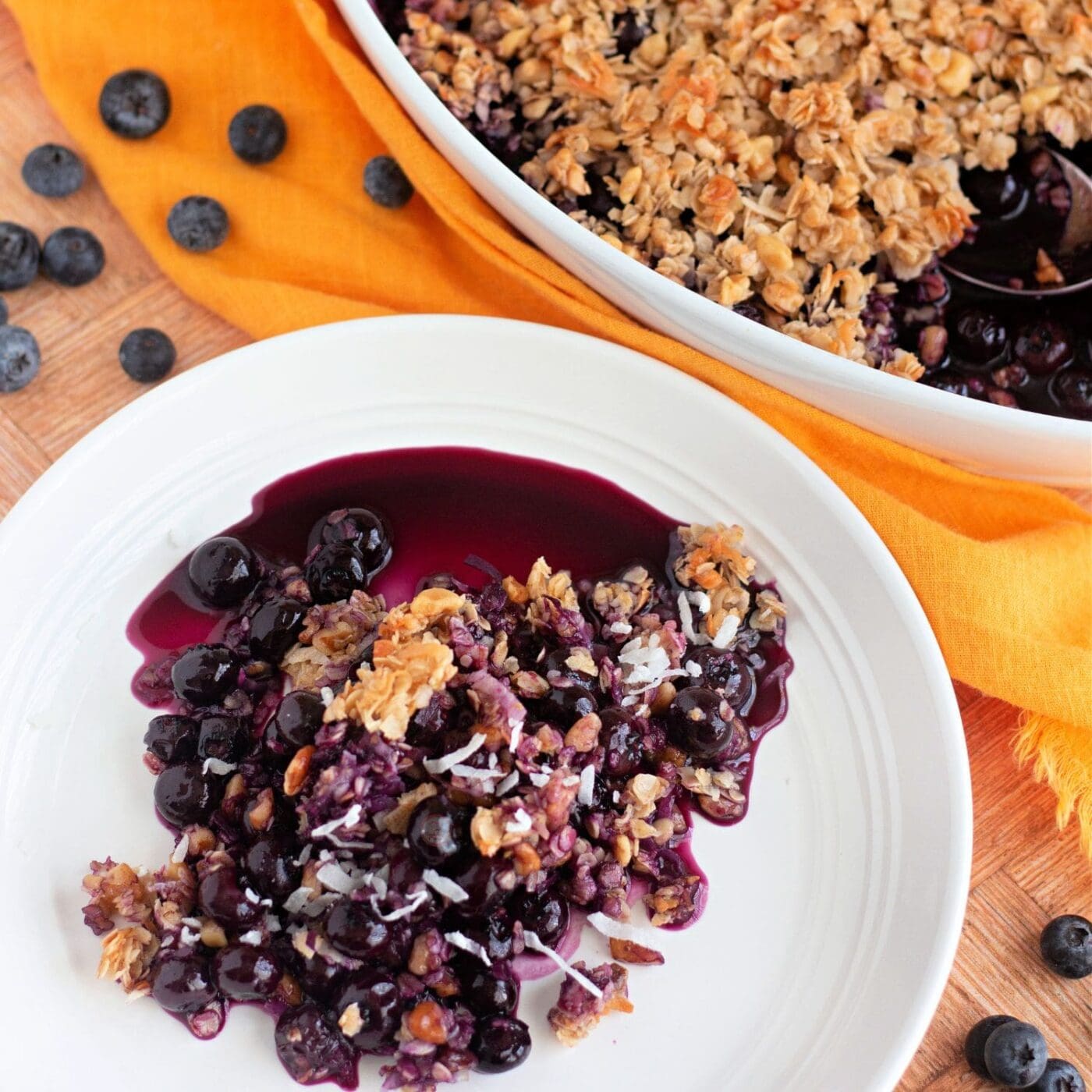 Blueberry Maple Crisp – A perfect dessert made with fresh berries and maple syrup