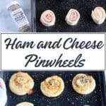 Cheesy ham and cheese roll-ups, perfect finger food for parties or a quick snack.