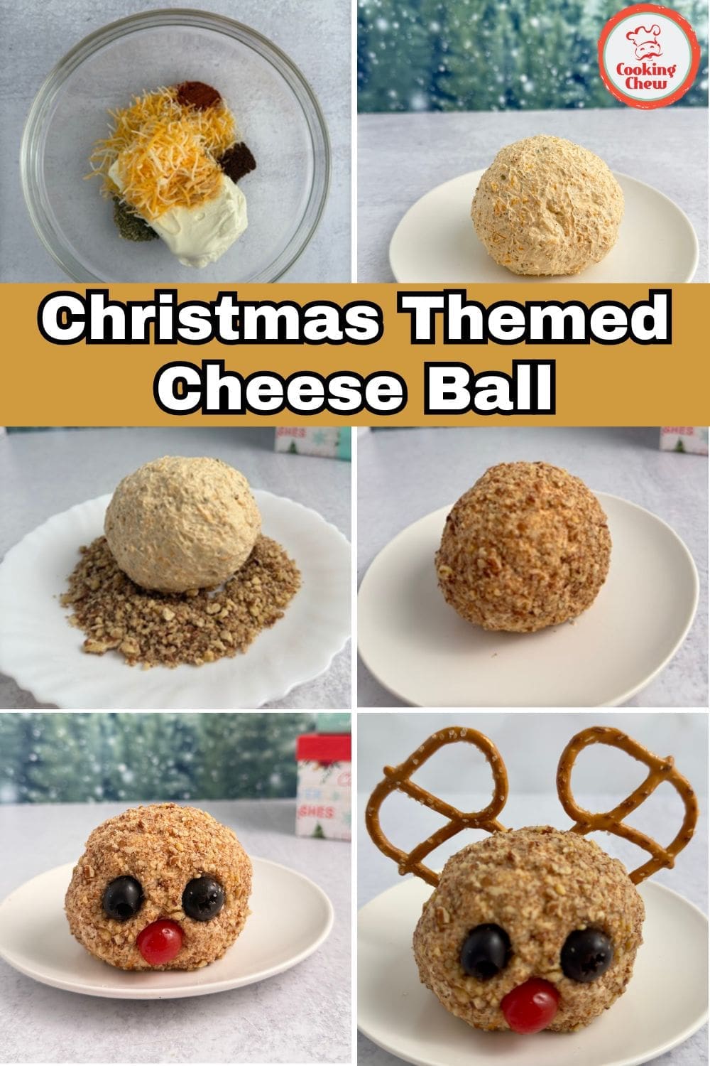 Christmas themed cheese ball &ndash; perfect holiday appetizer