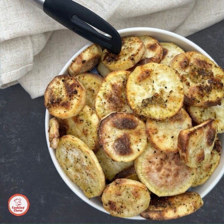 Crispy sweet potato rounds made in the air fryer.