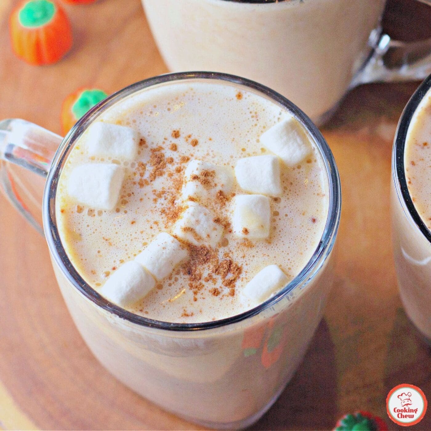Pumpkin white hot chocolate, slow-cooked to perfection.