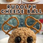 Rudolph cheese ball – fun Christmas appetizer idea