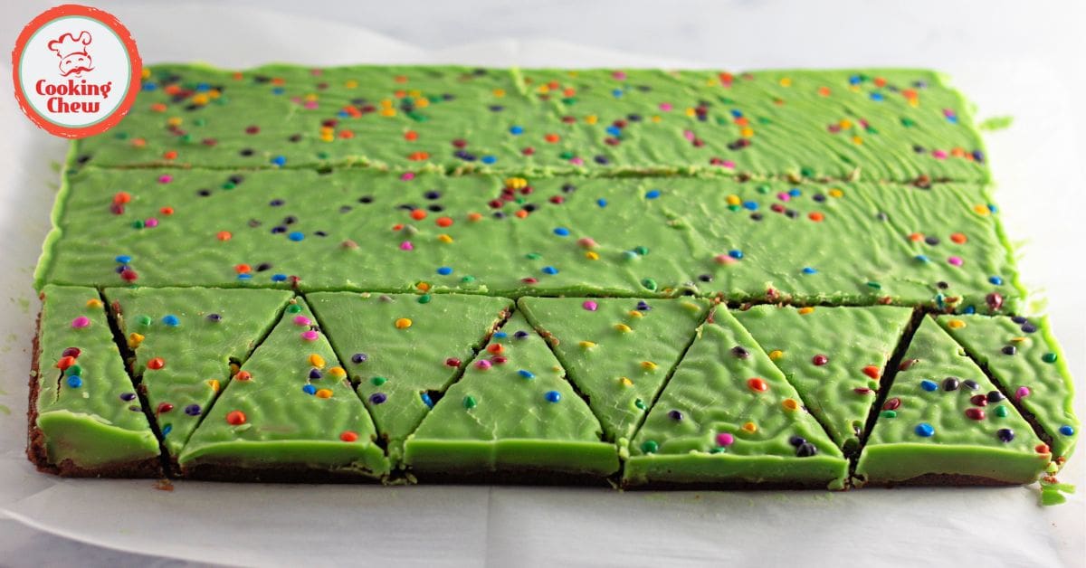 Christmas baking idea: tree-shaped brownies for holiday celebrations.