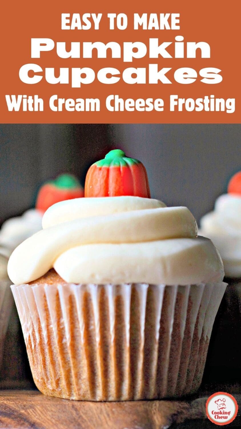 Pumpkin Cupcakes With Cream Cheese Frosting