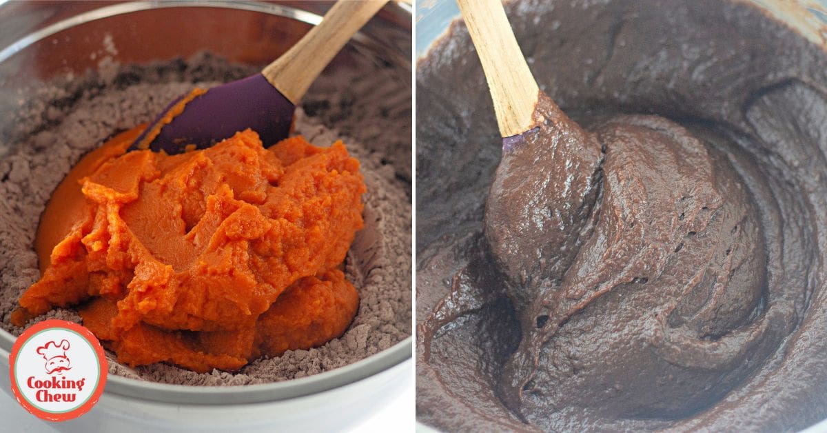 Fudgy pumpkin brownies with chocolate chips, a perfect fall dessert.