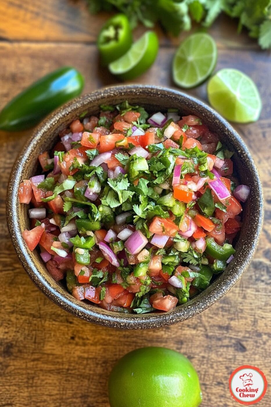 Fresh, vibrant Pico de Gallo salsa made with tomatoes, onions, and cilantro, perfect for dipping or topping tacos.