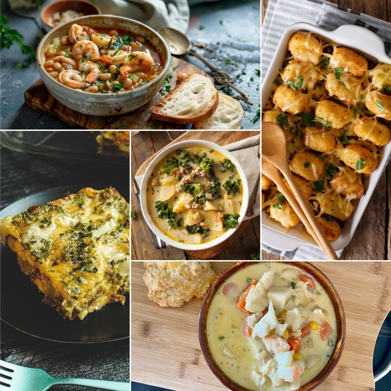 A warm, comforting dinner served in a rustic dish, ready to enjoy.