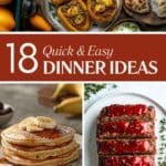 Simple and easy dinner ideas for hectic evenings.