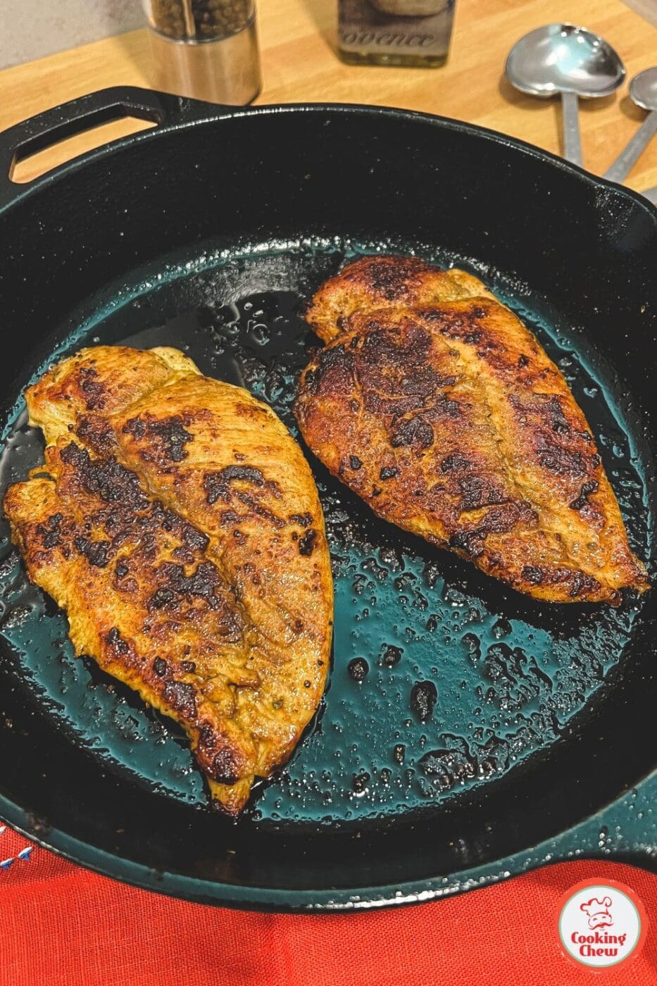 Tender and juicy blackened chicken, grilled to perfection with a mild spice coating for a flavorful and easy dinner.