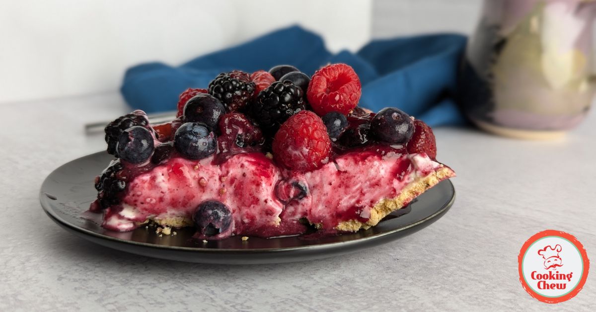 No-Bake Berry Cheesecake with a Buttery Pretzel Crust