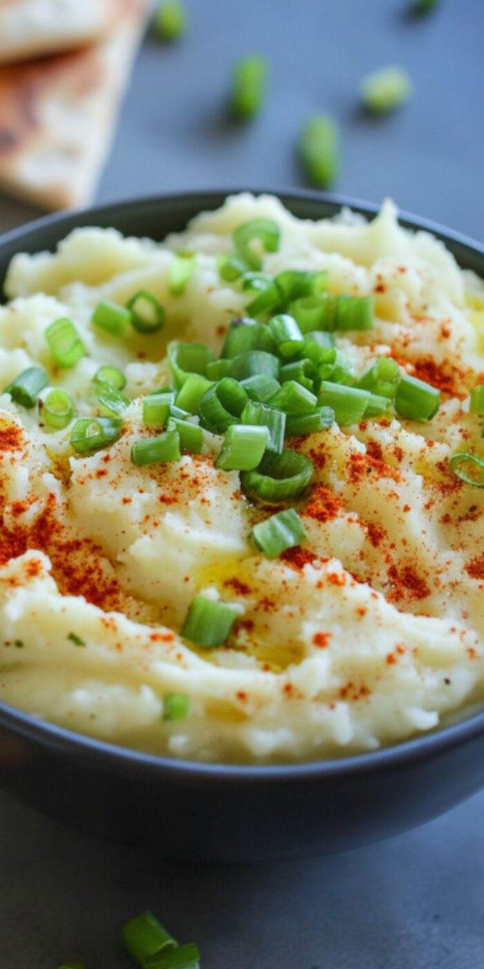 Homemade Fluffy Garlic Mashed Potatoes with Butter