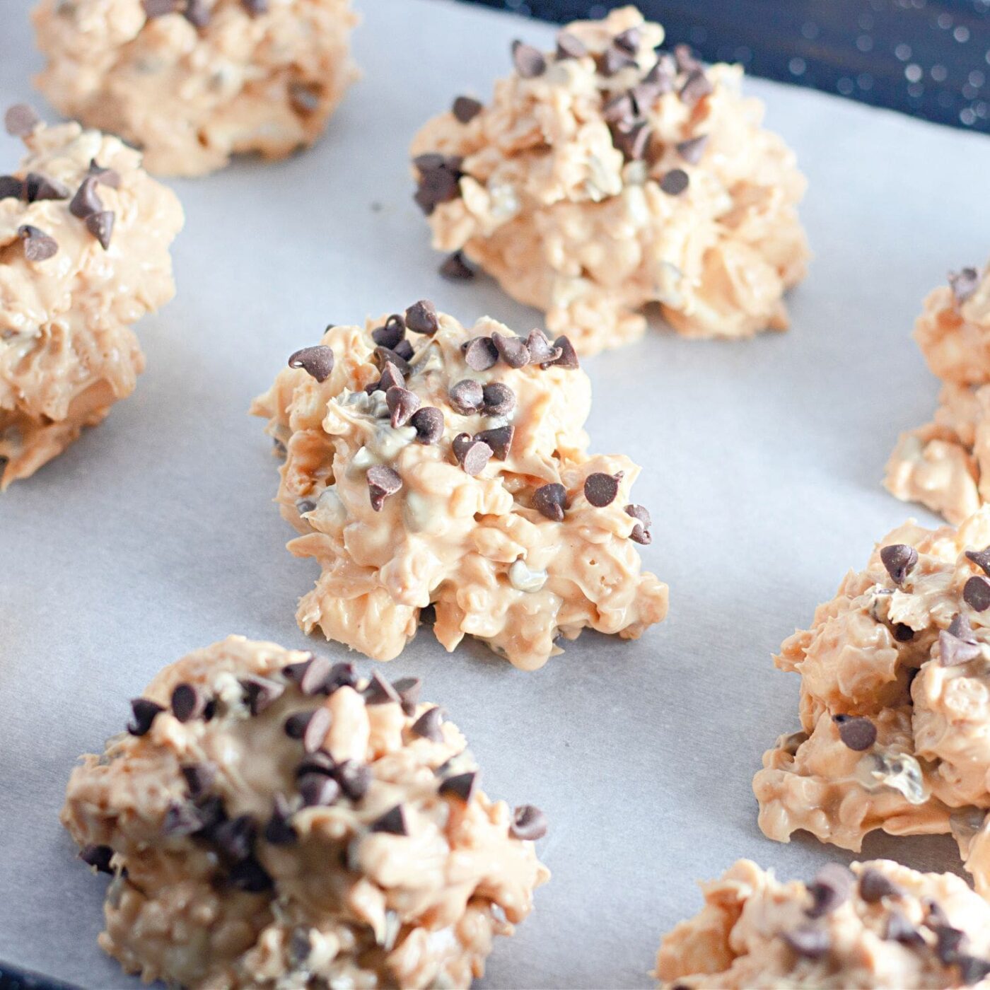 Easy No-Bake Avalanche Cookies with White Chocolate & Peanut Butter