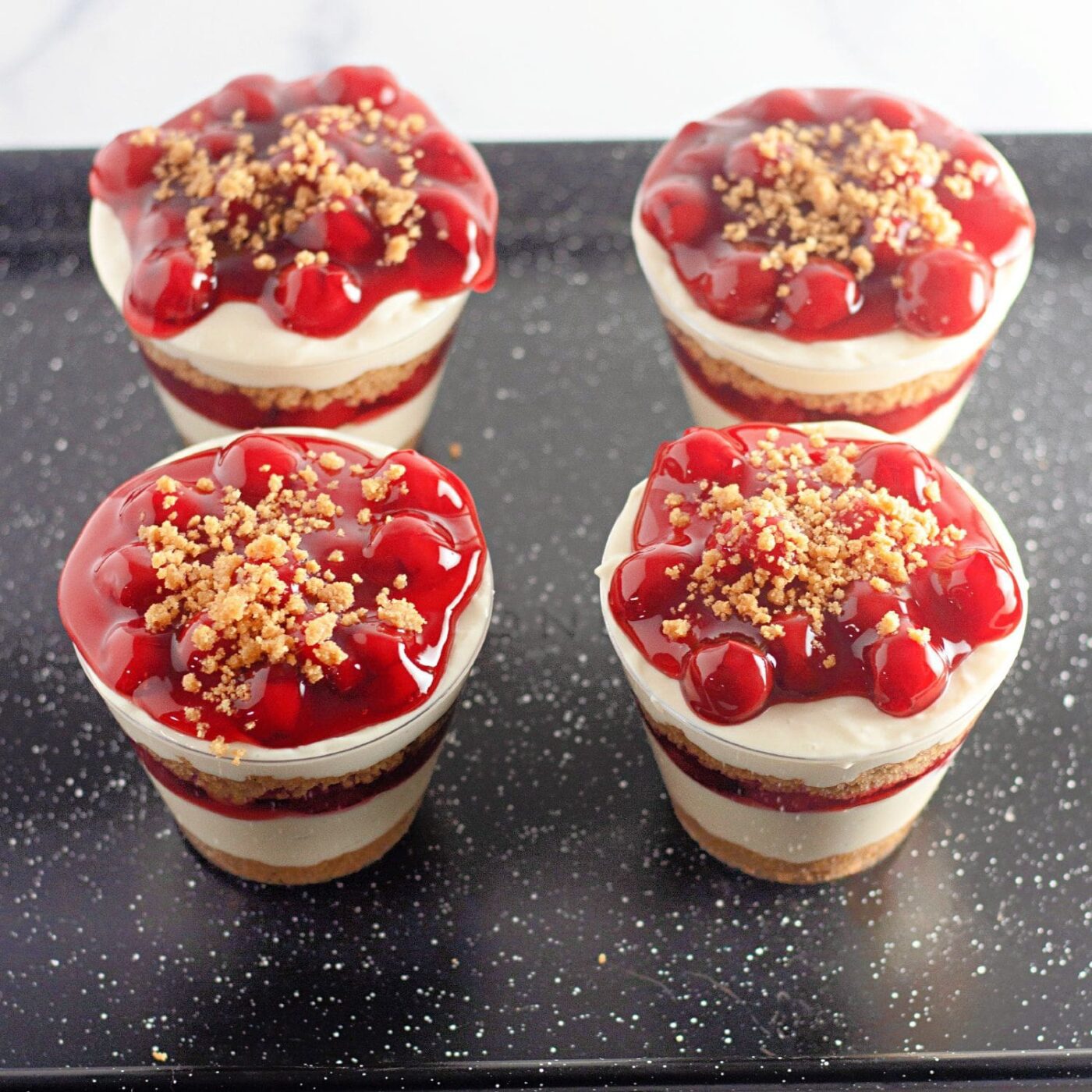 Cherry Cheesecake Cups (Easy No-Bake Dessert!)