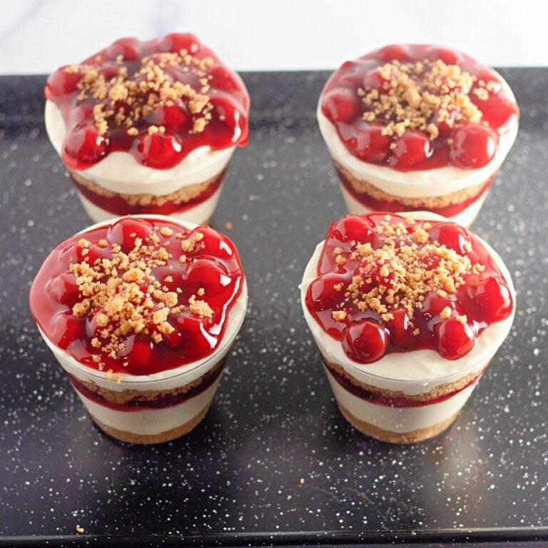 Cherry Cheesecake Cups (Easy No-Bake Dessert!)