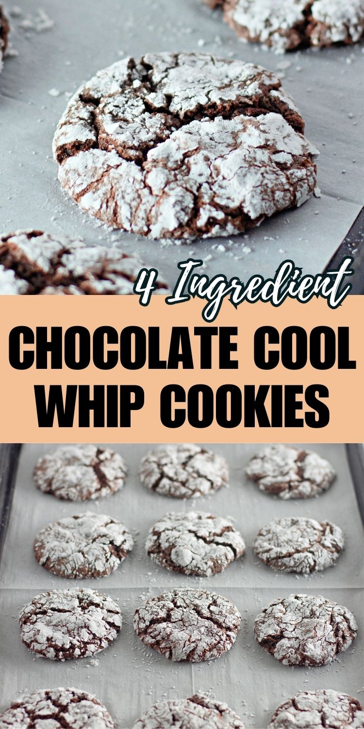 Easy 4-ingredient chocolate crinkle cookies with no chill time