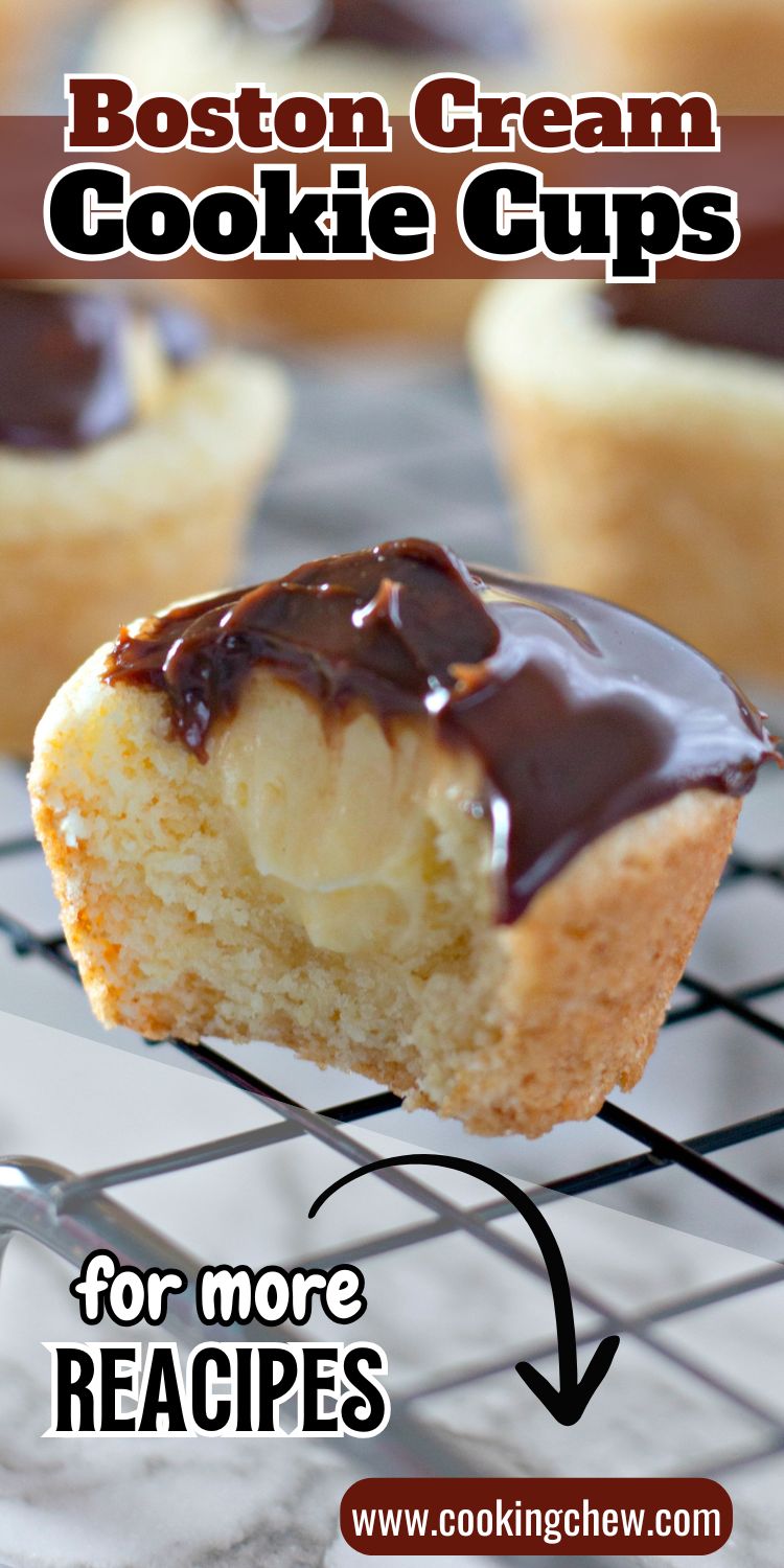  Mini cream pies made with sugar cookie cups and topped with ganache