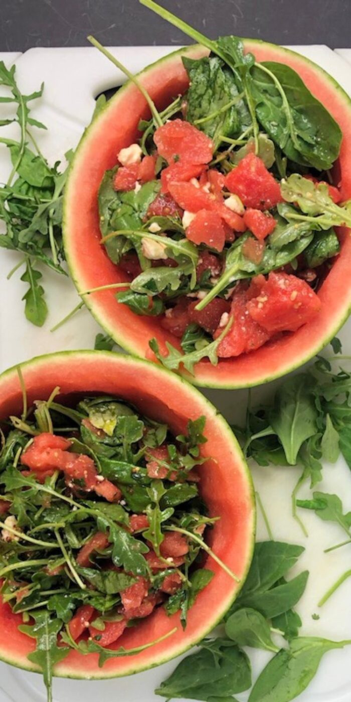 Easy and refreshing watermelon feta salad recipe.