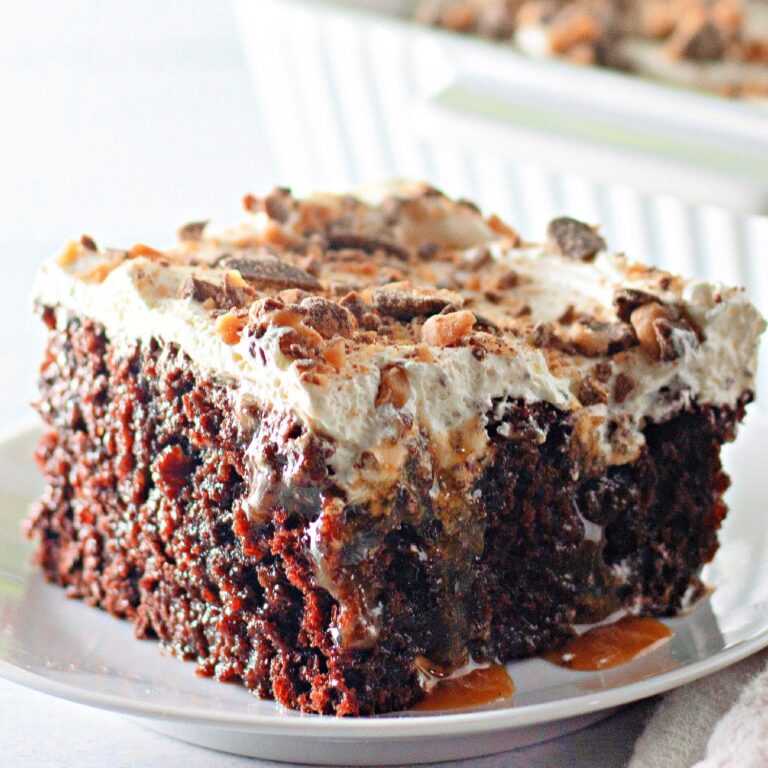 Heath Bar Poke Cake