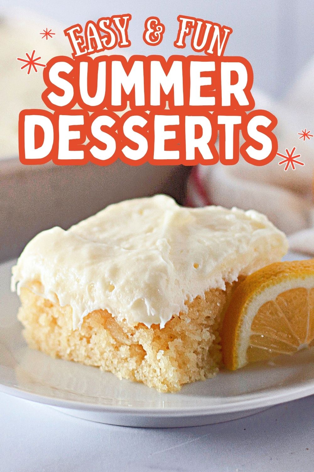 Sliced lemon crazy cake with light glaze and lemon zest.