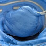 Smooth saturated blue chocolate coating ready for dipping or drizzling